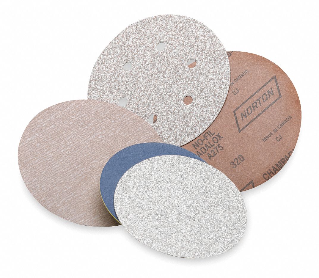 NORTON 6" Coated Sanding Disc Roll, NonVacuum, 500 Grit, Super Fine