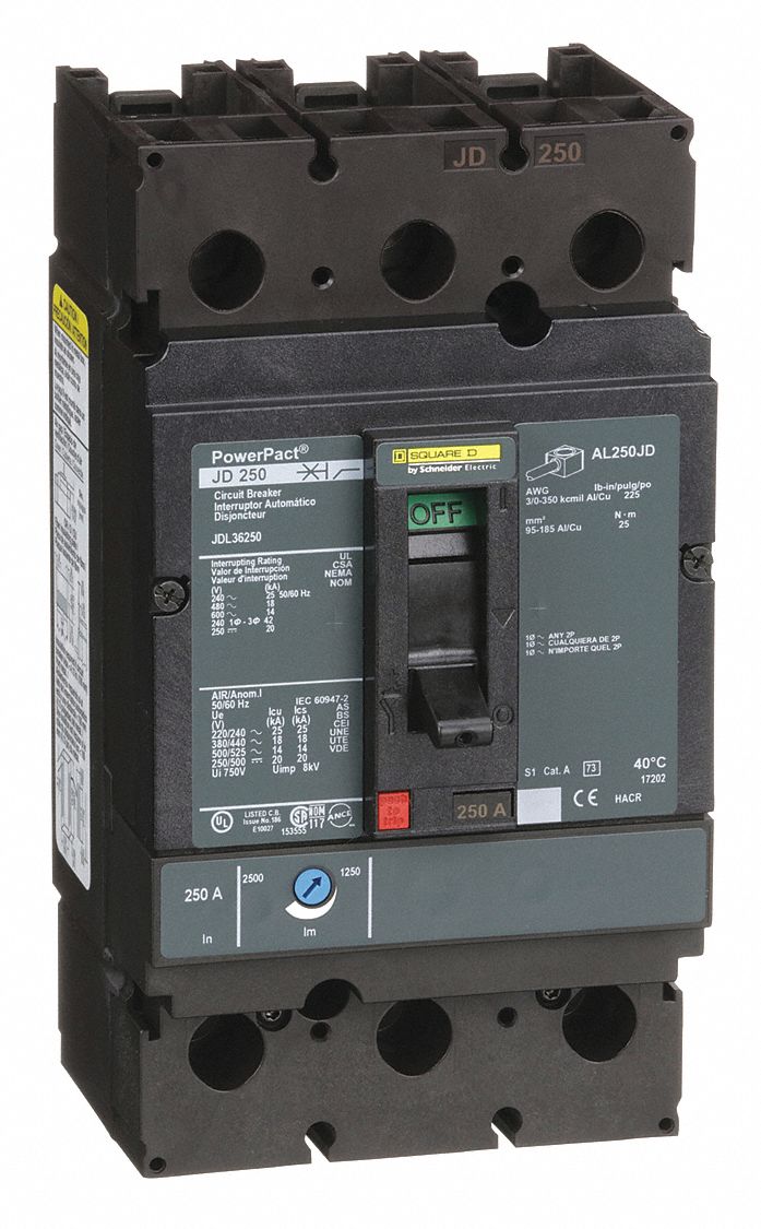 Square D Molded Case Circuit Breaker A Amps Ka At V Ac Adj