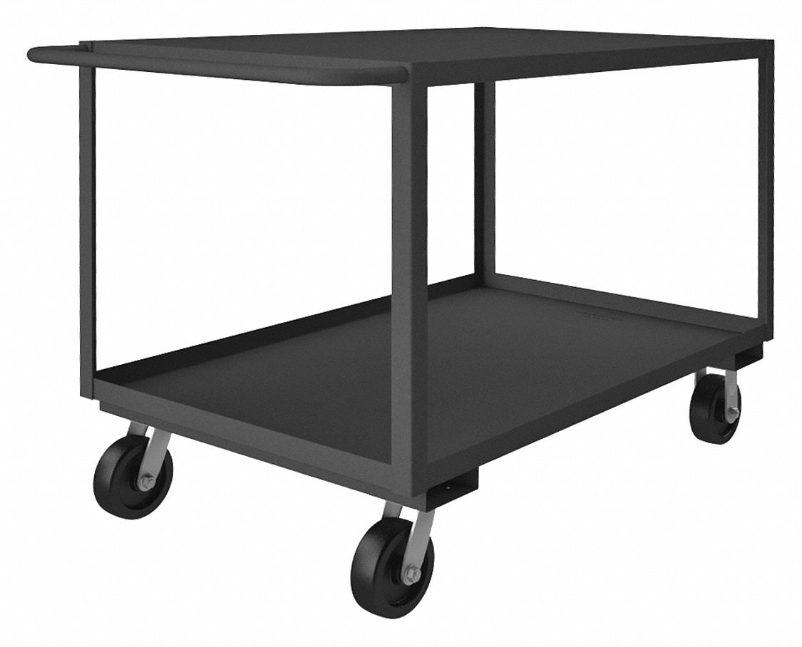 GRAINGER APPROVED Steel Flat Handle Utility Cart, 2400 lb. Load