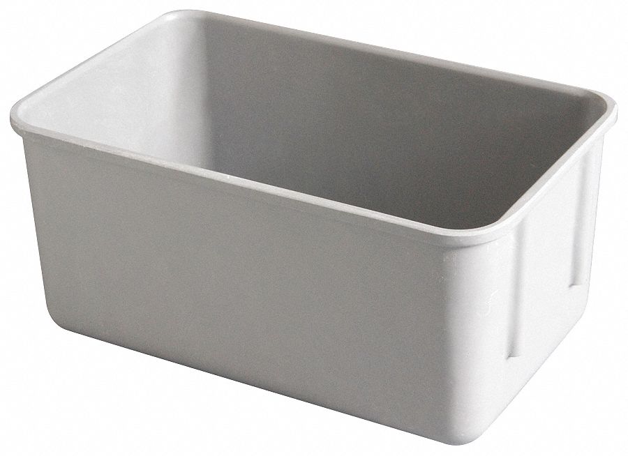 MOLDED FIBERGLASS Nesting Container, Gray, 4 1/2 inH x 9 3/4 inL x 6 1/