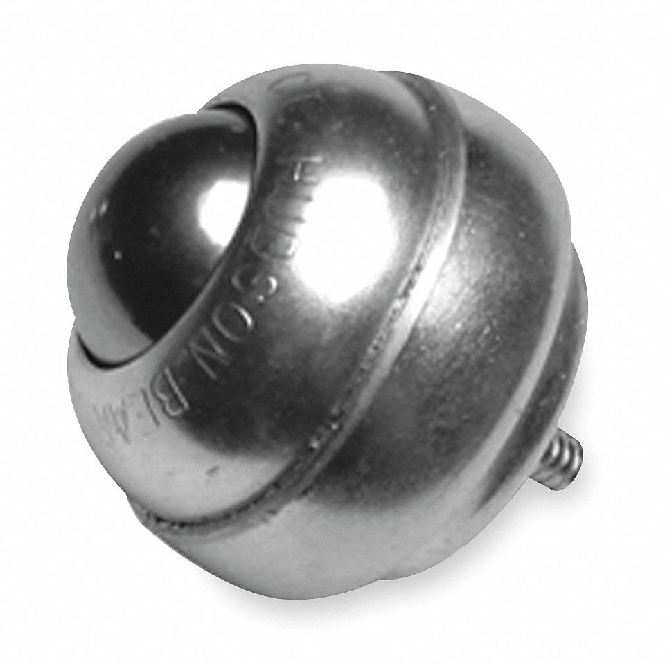 ASHLAND CONVEYOR Ball Transfer, Threaded Stud Ball Transfer Mount Type