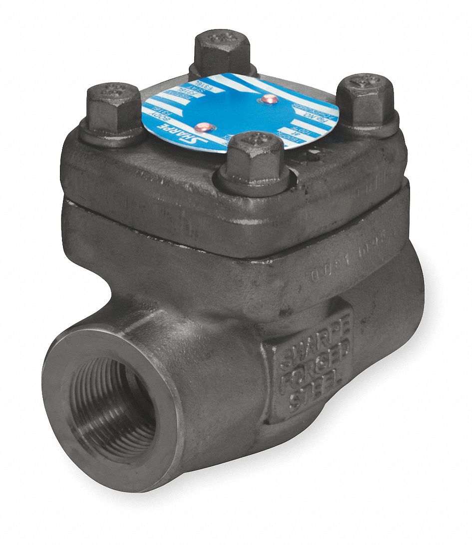 GRAINGER APPROVED Check Valve, 3/4 in, Single, Inline Piston, Carbon