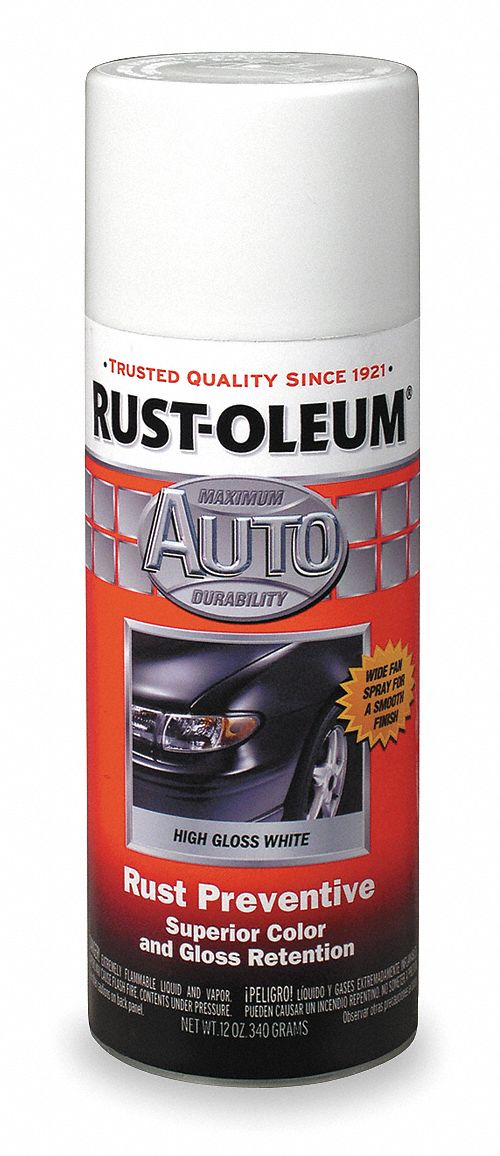 RUST OLEUM Auto Body Paint White 12 Oz 1PTE5 252468 Grainger