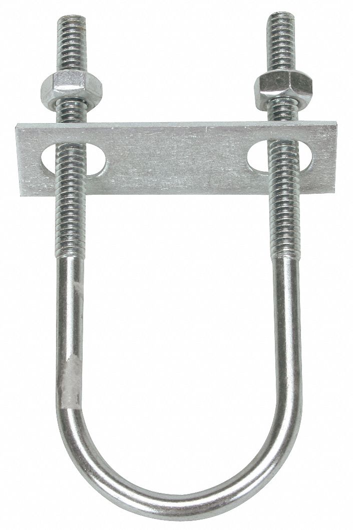 Grainger Approved U Bolt Round Steel Zinc Thread Length