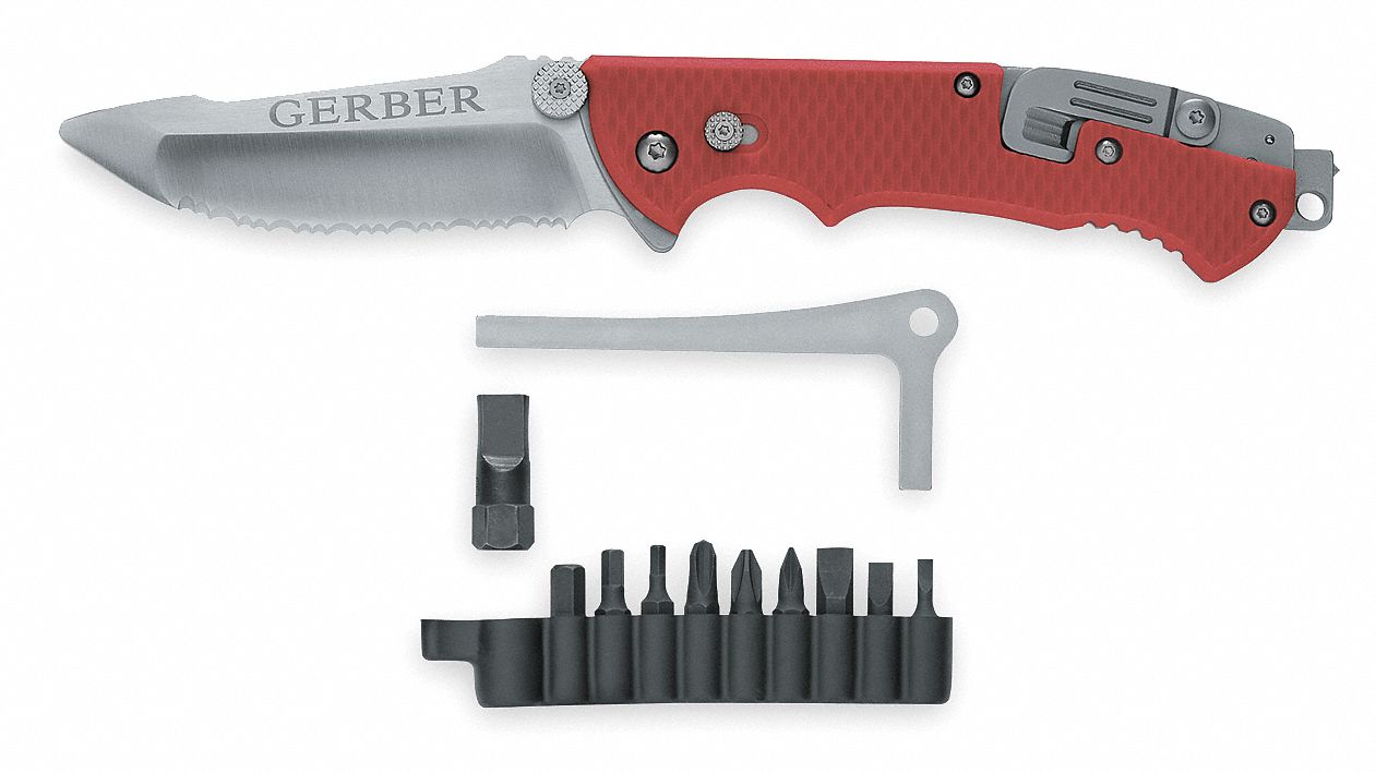 GERBER Stainless Steel Rescue Knife,8 1/2 in Overall Length,Blade Type