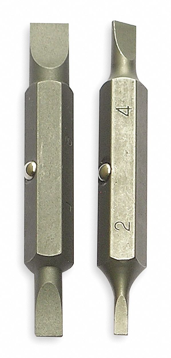 MEGAPRO 2Piece Screwdriver Bit Set, 1/4 in Hex Shank Size 1TLJ29BPCG2AB Grainger