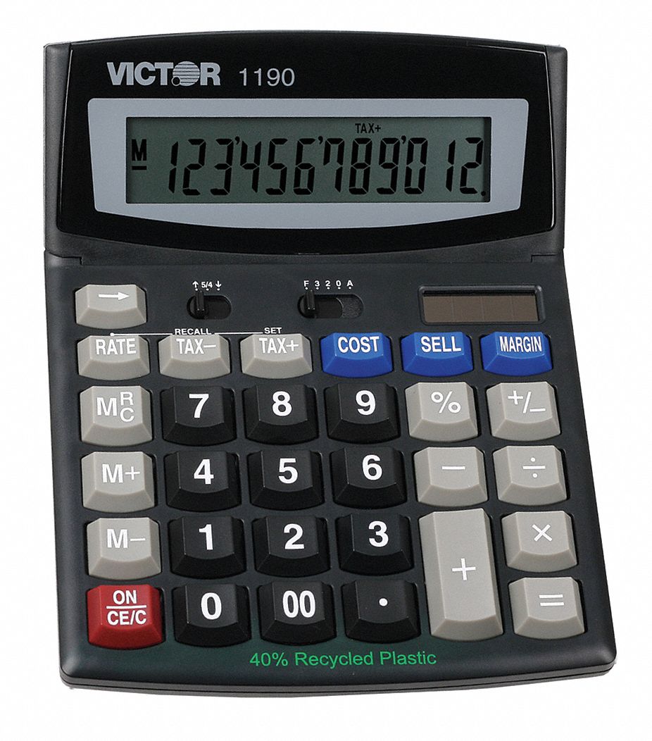 VICTOR Financial Calculator, 12 Display Digits, 73/4" Length, 6" Width
