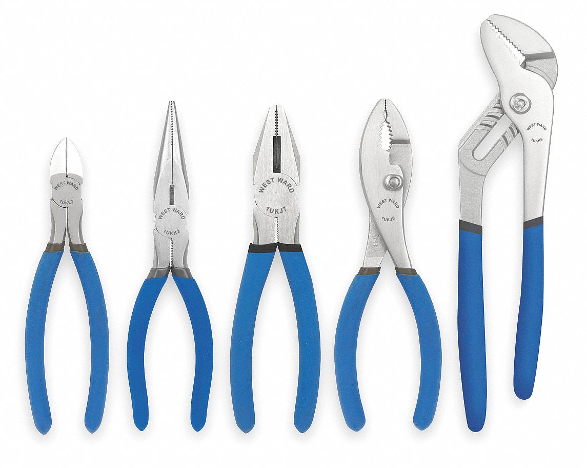 WESTWARD Plier Set,Dipped,5 Pcs. 1UKP51UKP5 Grainger