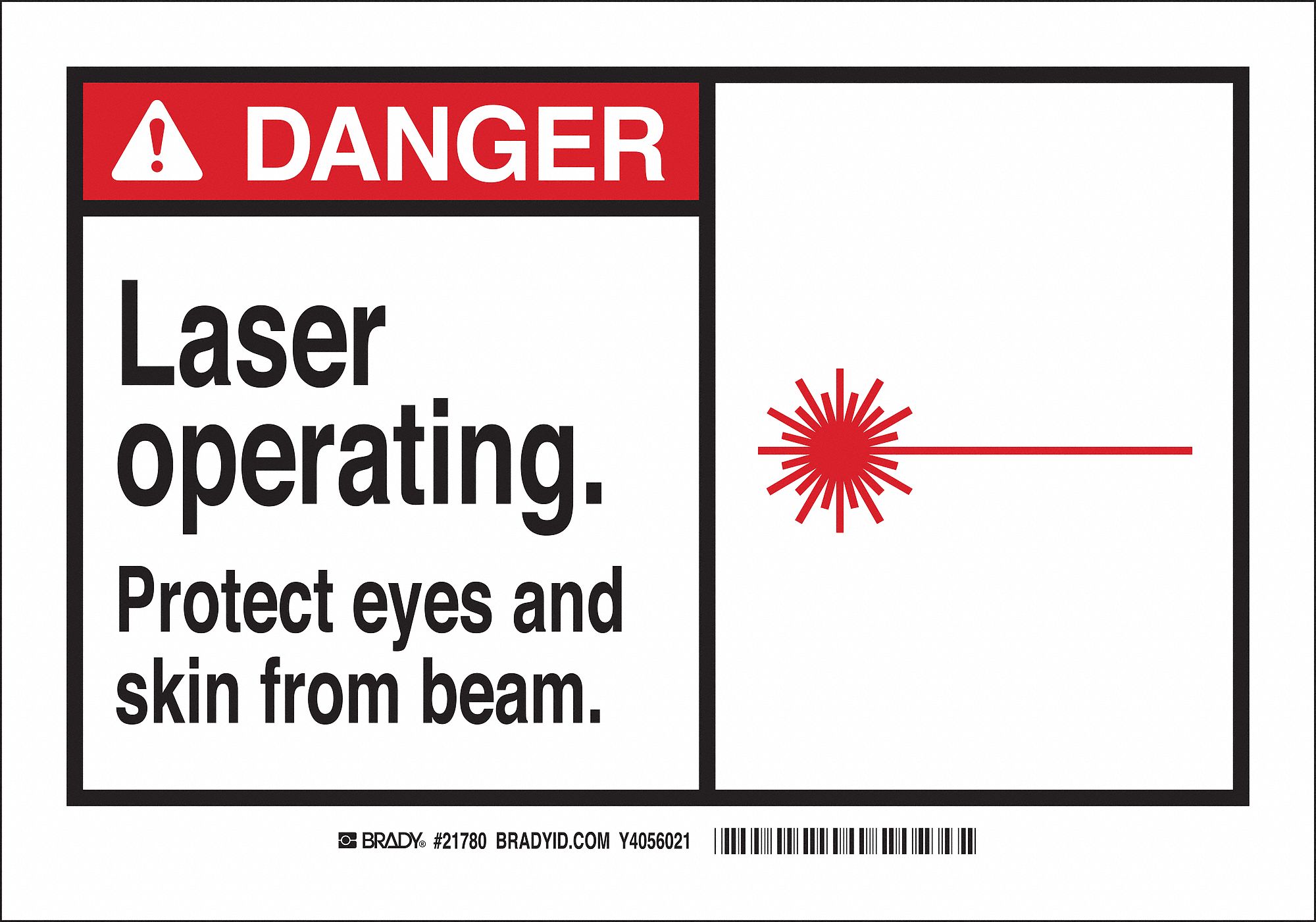 BRADY Safety Sign Label, Instruction, English, Polyester, 5" Width, 31
