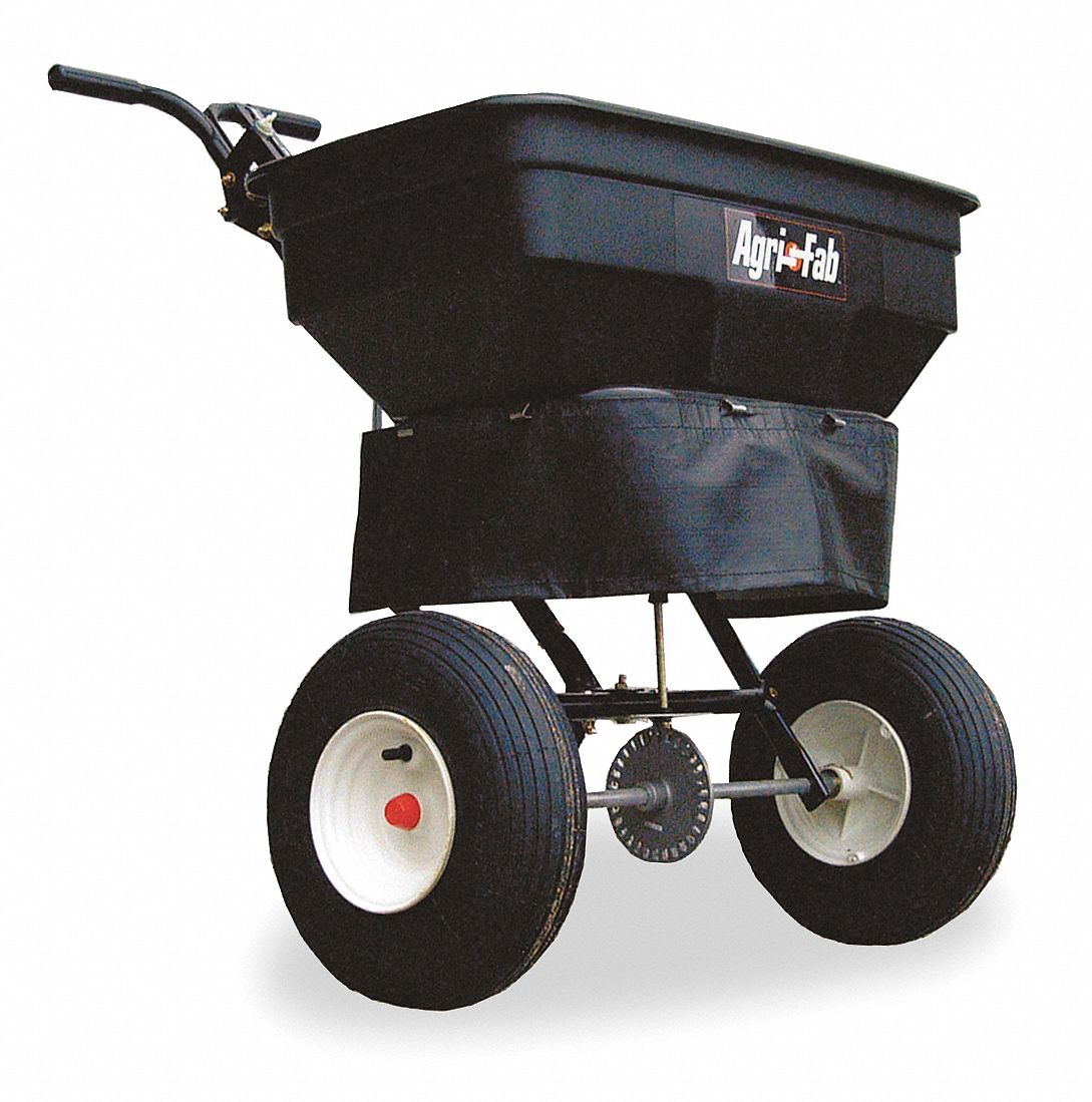 AGRIFAB Broadcast Spreader, 125 lbs. Capacity, 14 x 4" Pneumatic Wheel