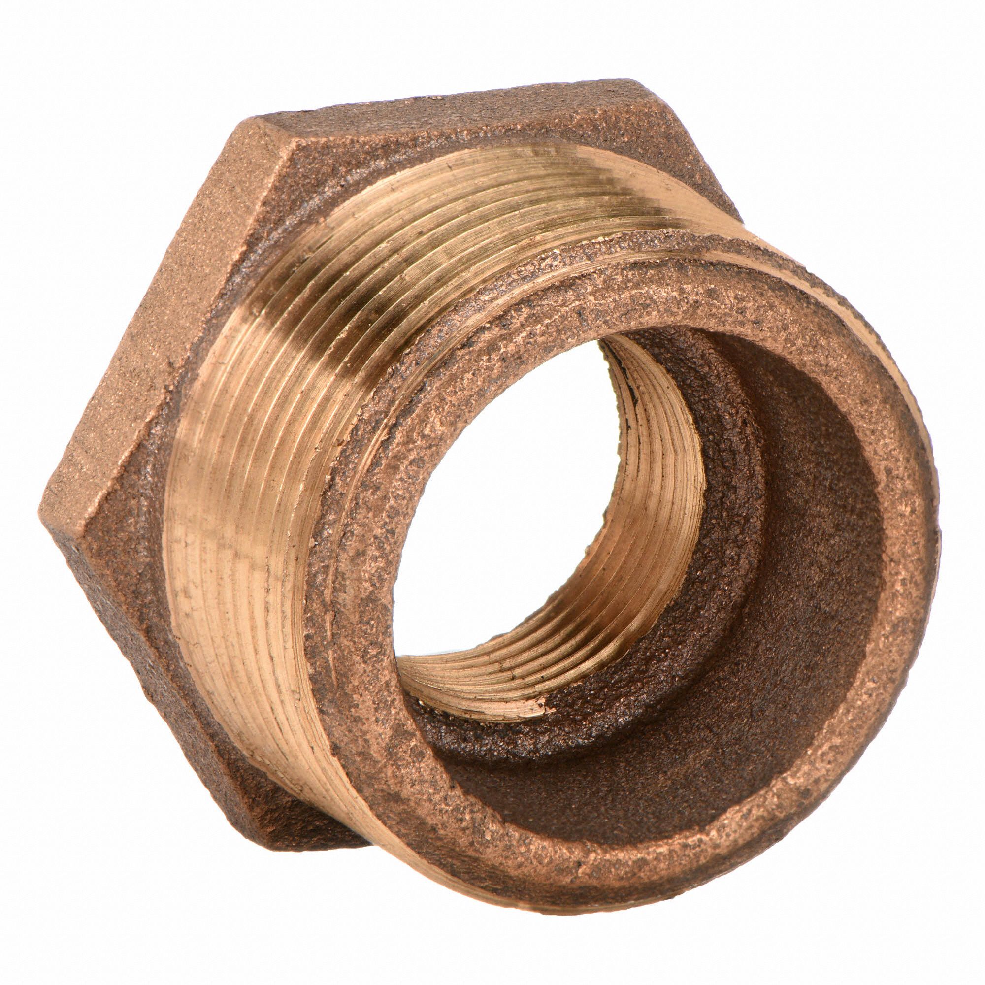 Grainger Approved Red Brass Hex Bushing Mnpt X Fnpt In X In