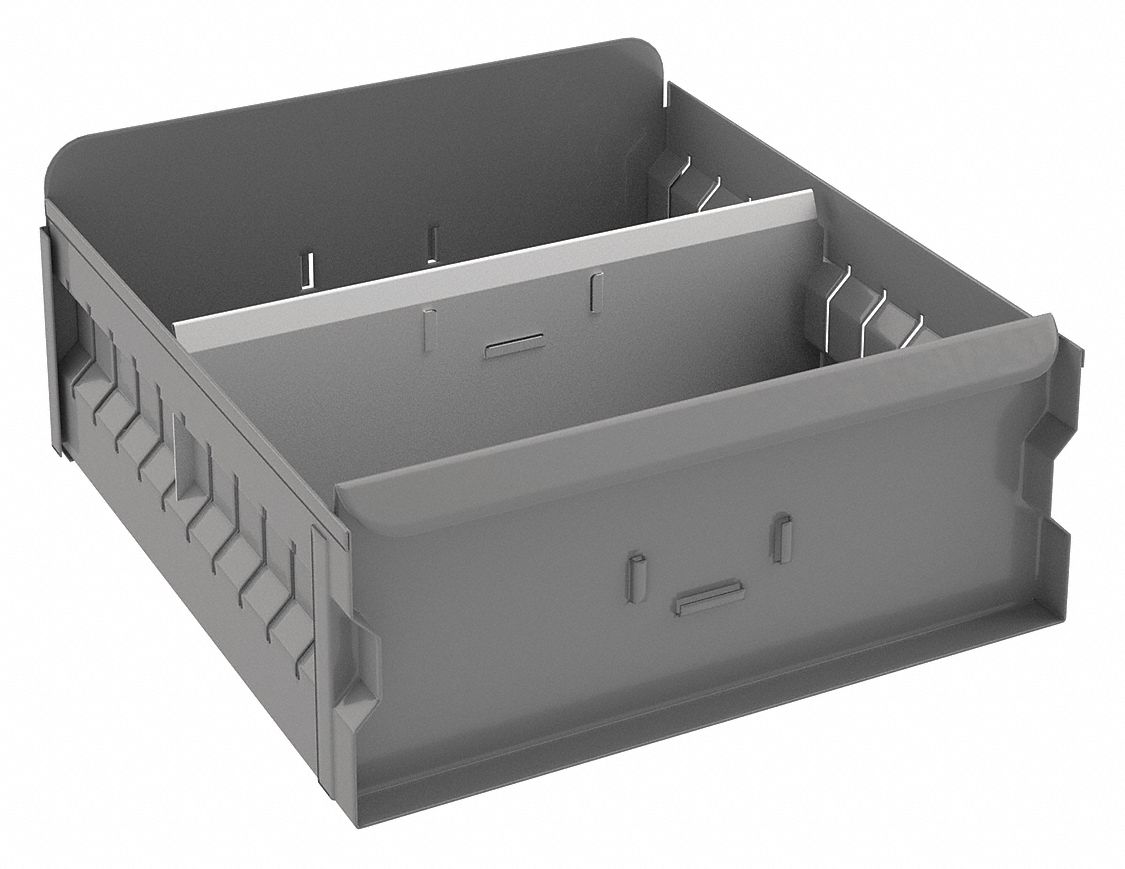 GRAINGER APPROVED Drawer Bin, Outside Length 11 in, Outside Width 11 1/