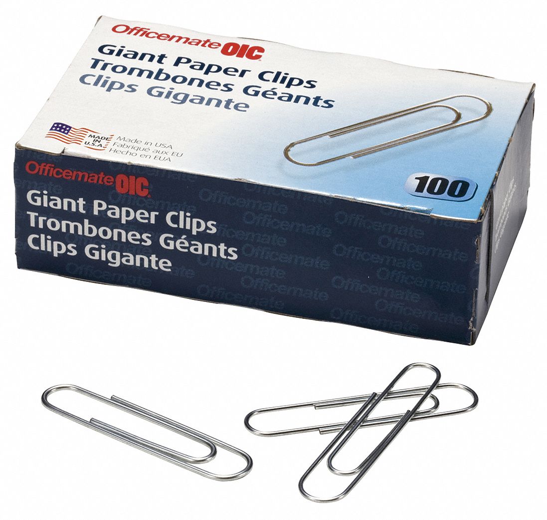 OFFICEMATE Steel Paper Clip, Large 1WEB899914 Grainger