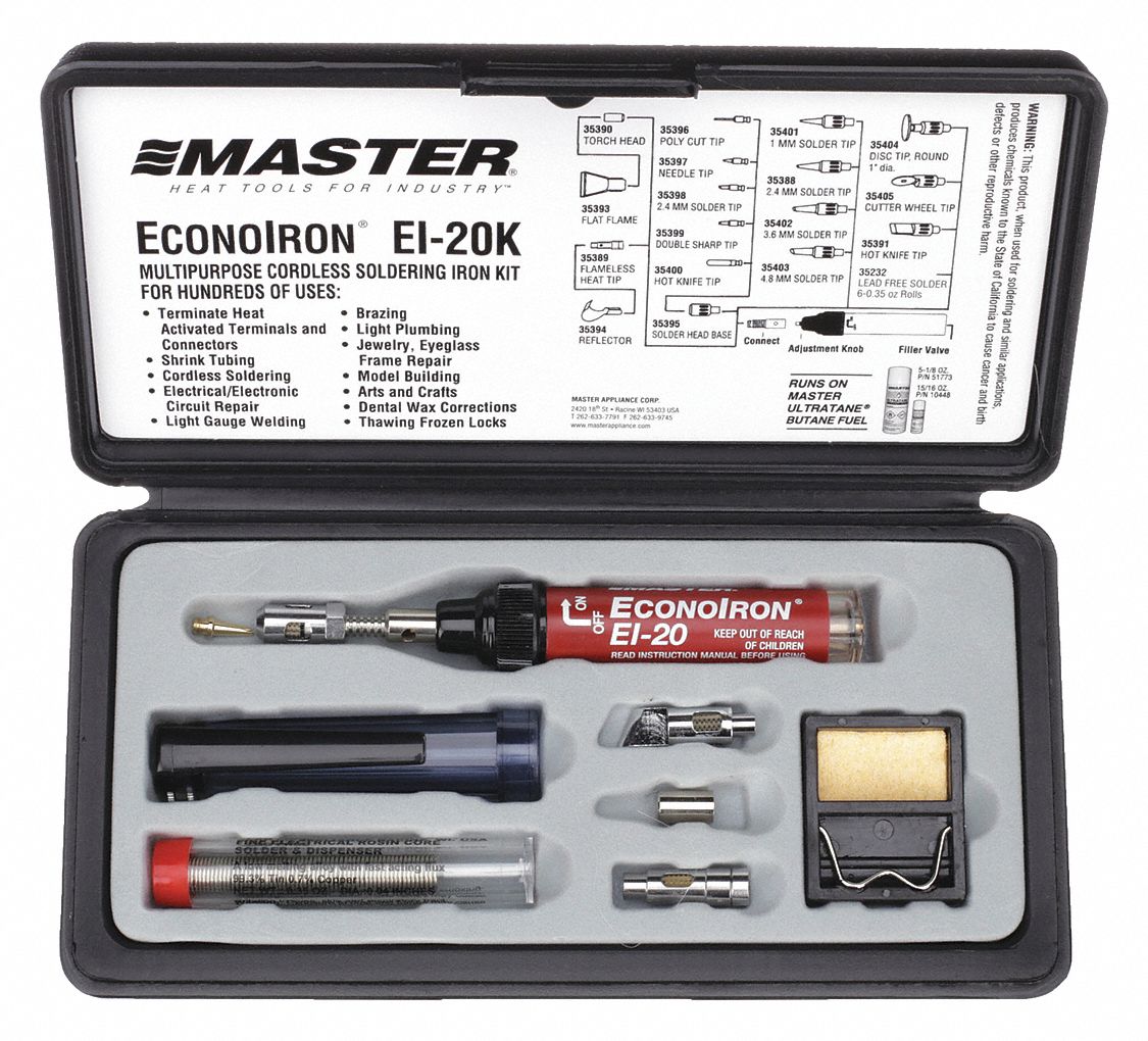 MASTER APPLIANCE Butane Soldering Iron Kit; Use To Pinpoint Heat