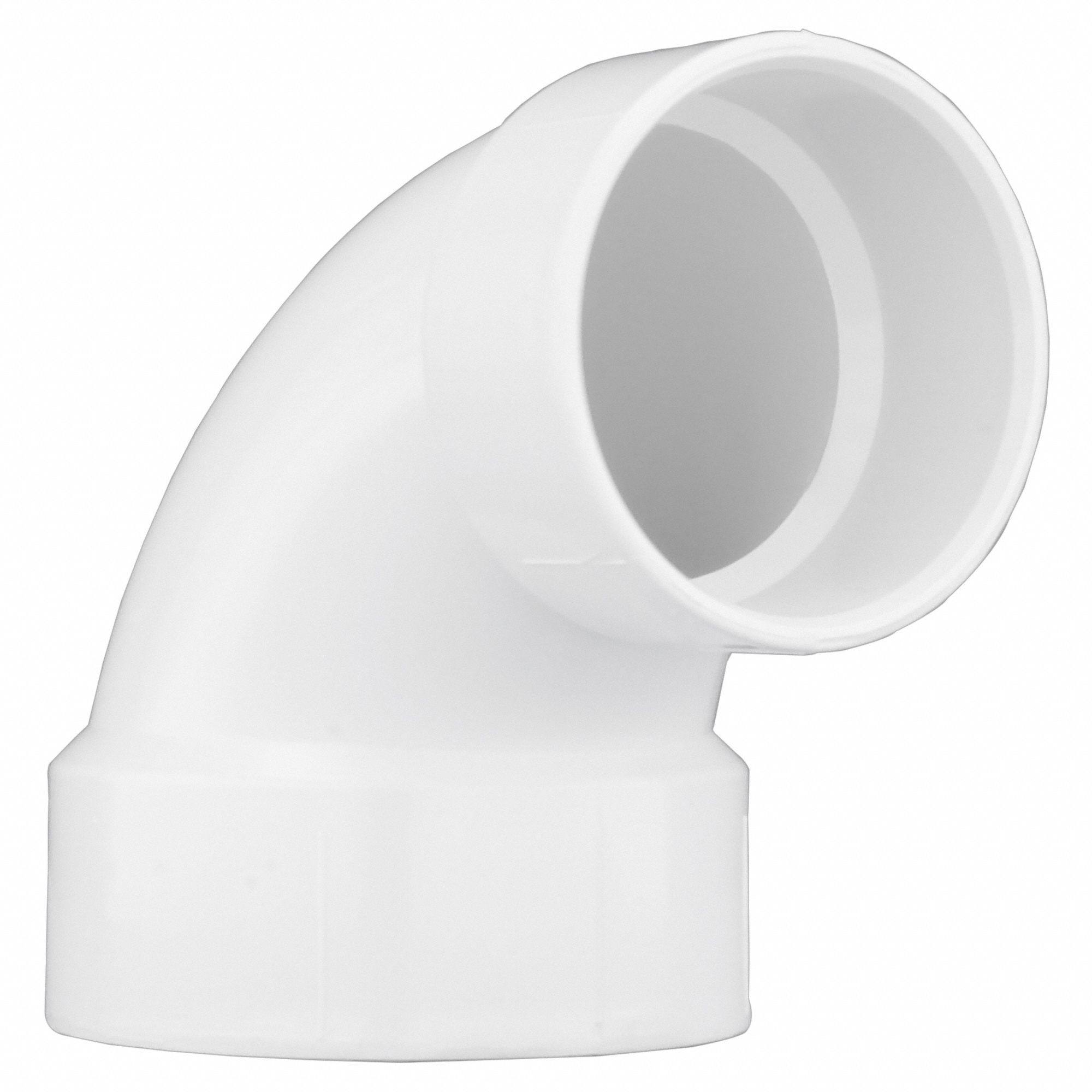 GRAINGER APPROVED PVC Closet Bend, Hub, 4 in x 3 in Pipe Size Pipe