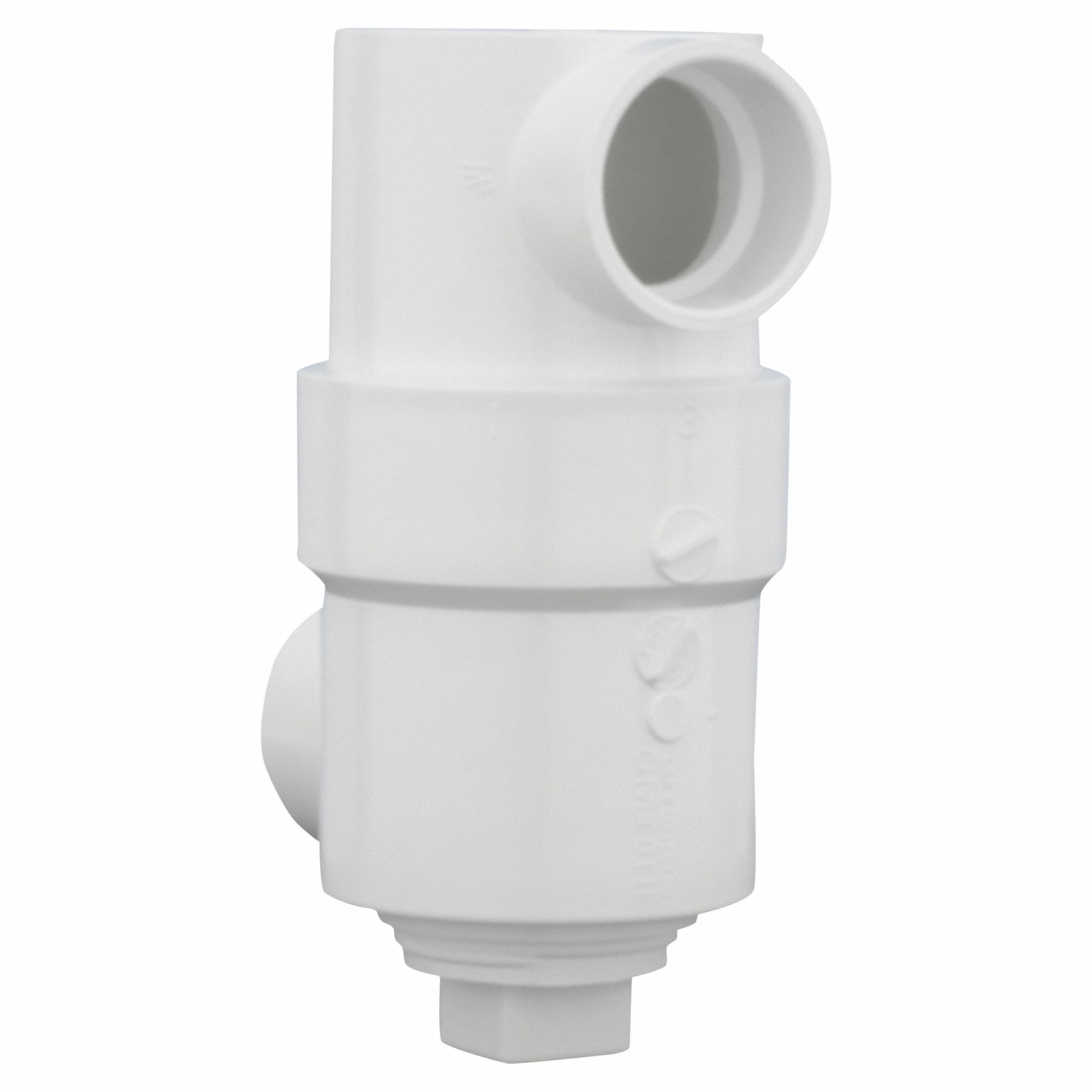 GRAINGER APPROVED PVC Drum Trap with Cleanout, Hub, 1 1/2 in x 3 in x 6