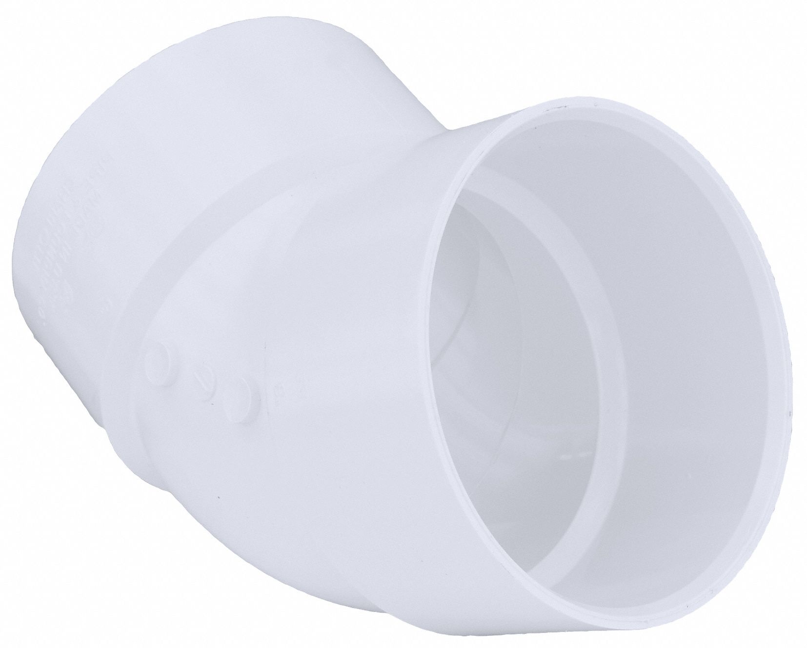 GRAINGER APPROVED PVC Elbow, 45 Degrees, Hub, 6 in Pipe Size Pipe