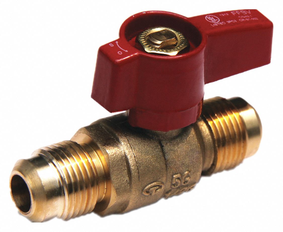 Grainger Approved Gas Ball Valve Brass Inline Piece Pipe Size