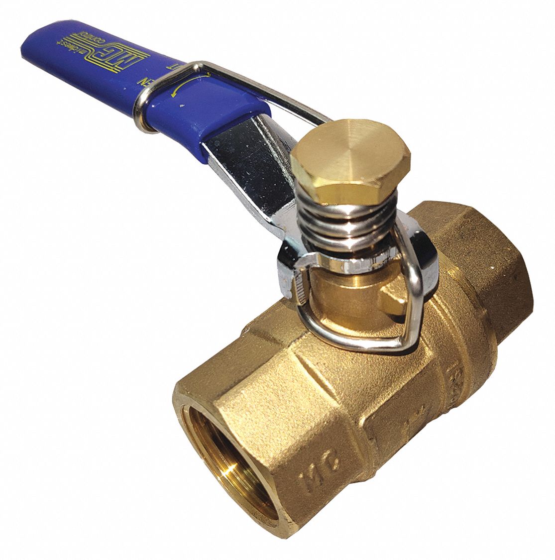 GRAINGER APPROVED Ball Valve, Brass, Inline, 2Piece, Pipe Size 3/4 in