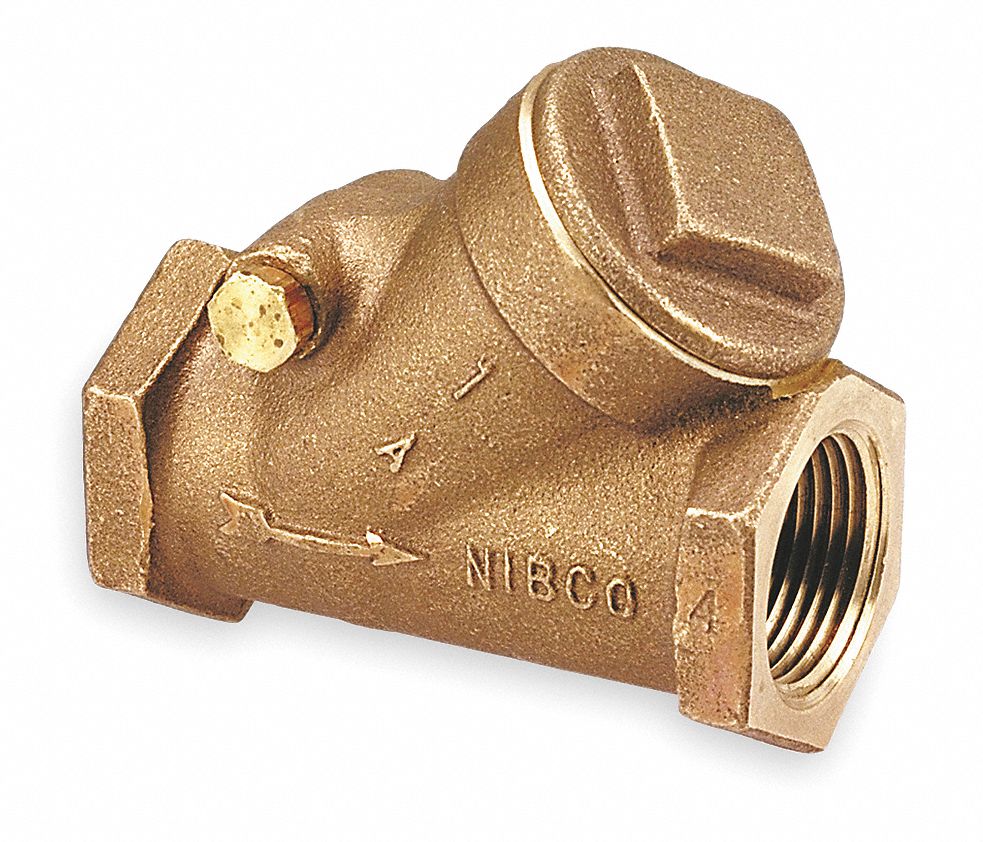 NIBCO Swing Y Check Valve, Bronze, 1/4 In., FNPT 1WPE1T413B 1/4