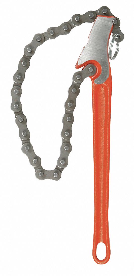 WESTWARD Chain Wrench, Alloy Steel, For Outside Diameter 5 in, Minimum