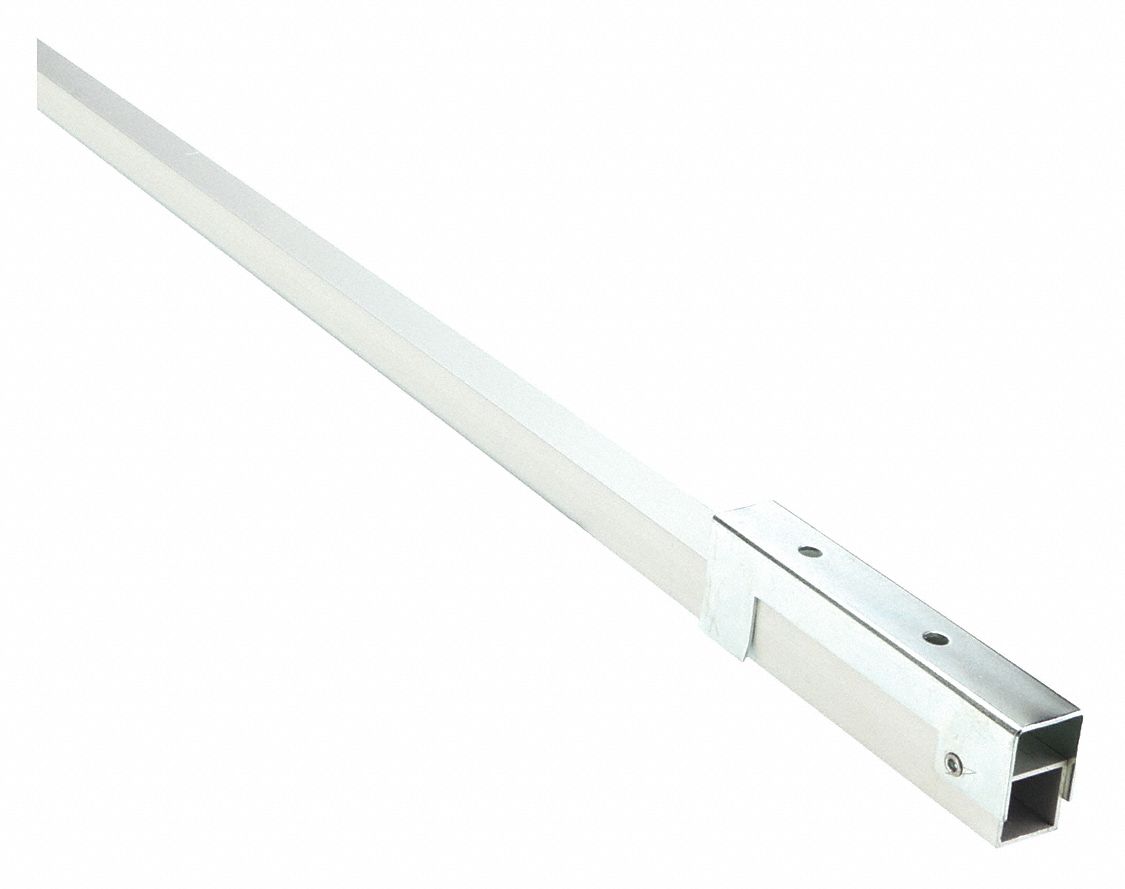 GRAINGER APPROVED Sliding Door Bar Lock, Satin Aluminum 1XMP91XMP9