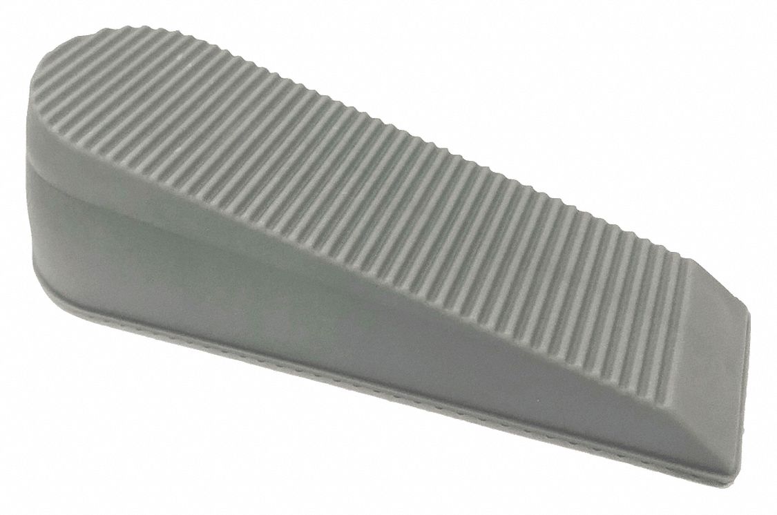 GRAINGER APPROVED Door Wedge, Gray, 6 in Length, 1 13/16 in Height, 2 1
