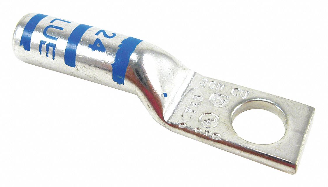 THOMAS & BETTS 8 AWG OneHole Lug Compression Connector, Straight