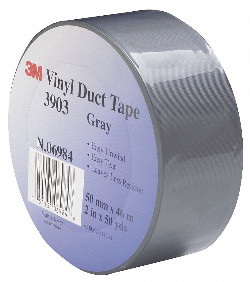 Duct Tape,2 x 50 yd,6.5 mil,Gray,Vinyl