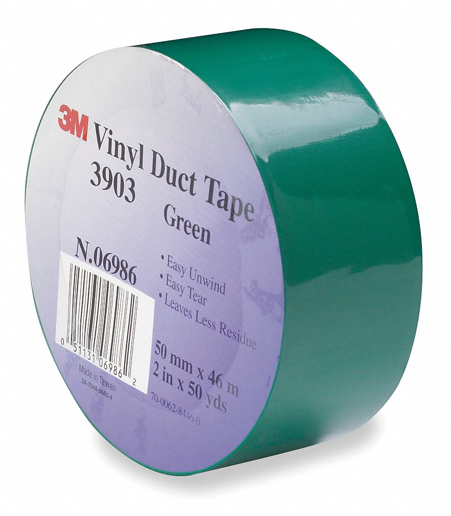 Duct Tape,2 x 50 yd,6.5 mil,Green,Vinyl