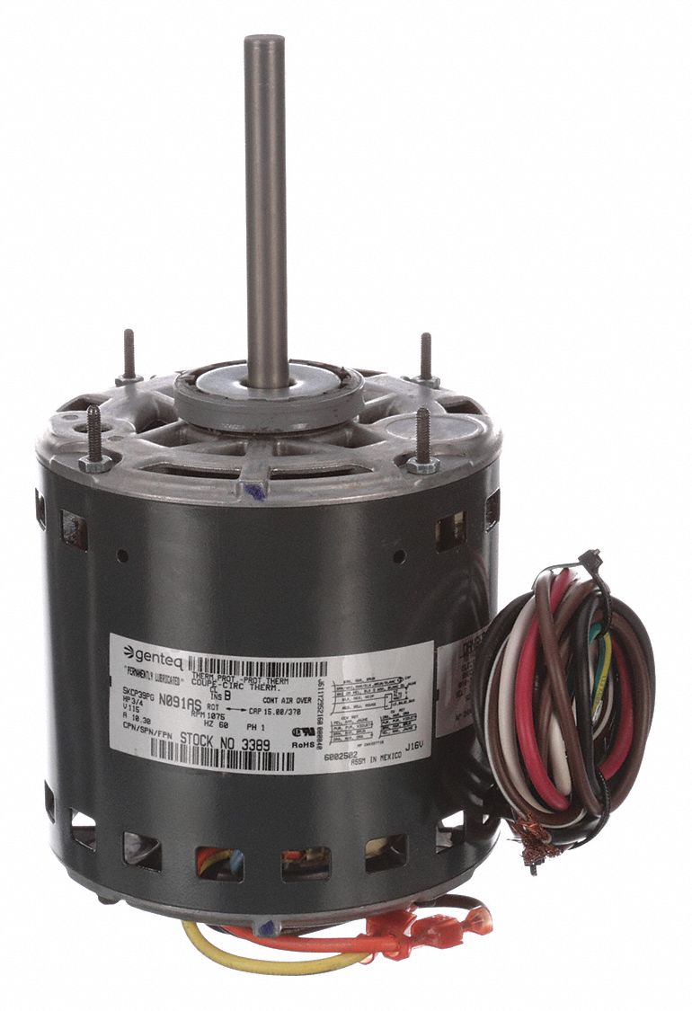 GENTEQ Direct Drive Blower Motor, 3/4 HP, Permanent Split Capacitor