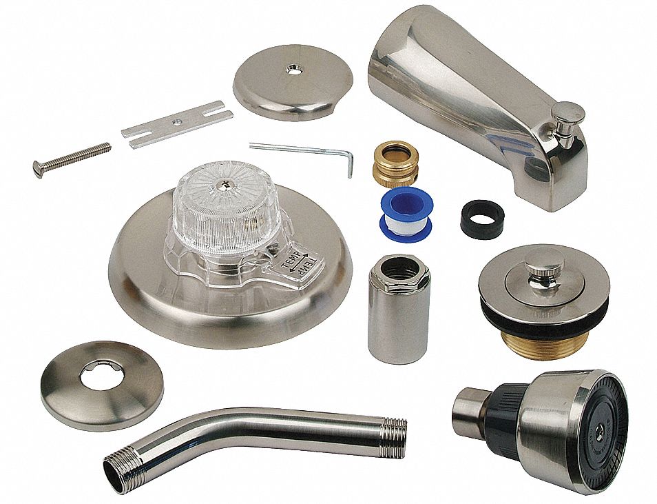 BRASSCRAFT Satin Nickel, Tub and Shower Trim Kit, Shower Trim Parts