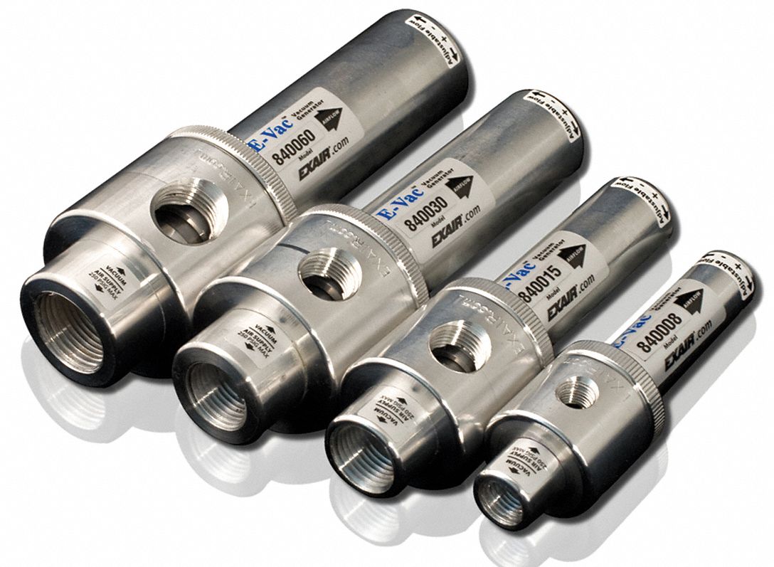 EXAIR Adjustable Vacuum Ejector with 3/8 in (F)NPT Pressure Port Size and 1,039.0 lpm Vacuum