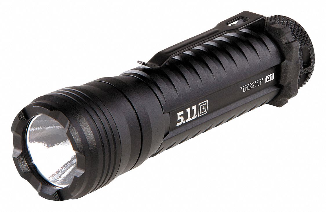Tactical Flashlight, LED, Black, 130 L