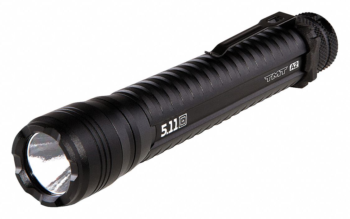 Tactical Flashlight, LED, Black, 220 L