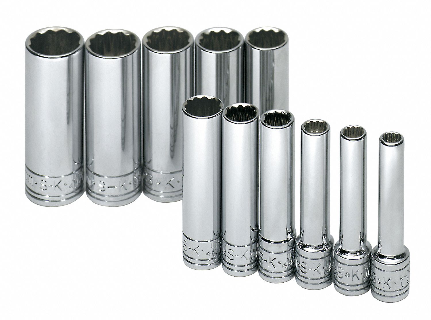 SK PROFESSIONAL TOOLS 1 4 Drive Metric Chrome Socket Set Number Of