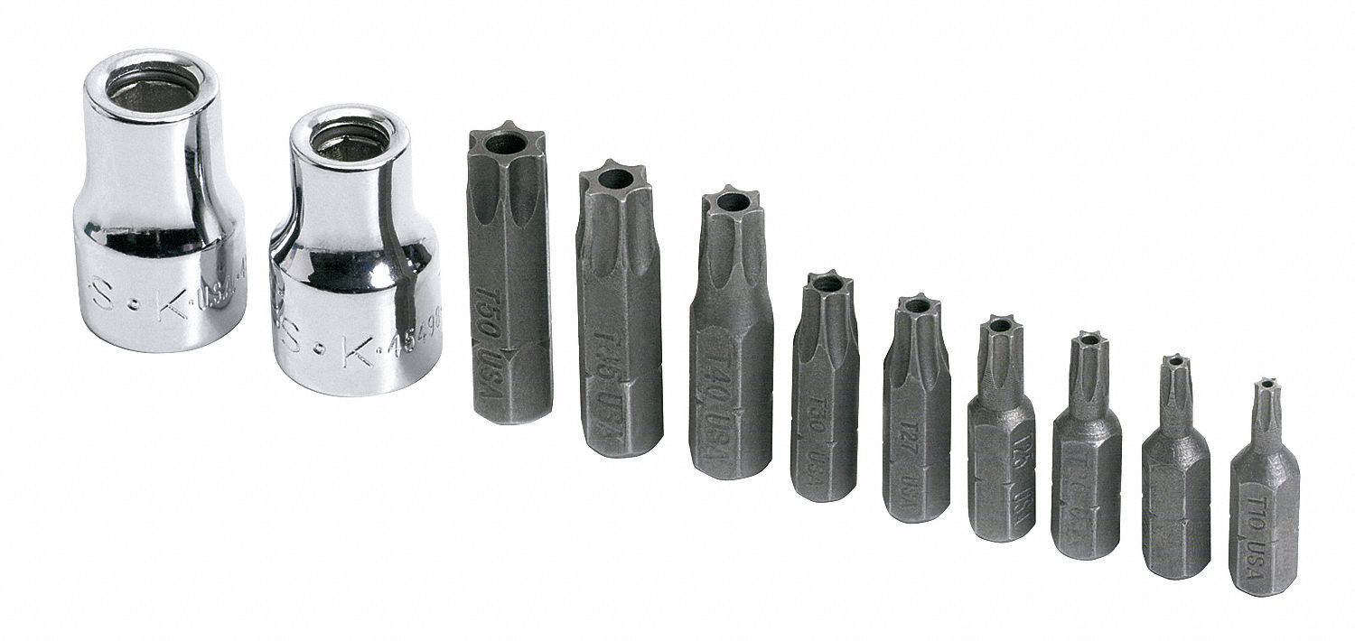 Sk Professional Tools Socket Bit Set Tip Size T T T T T