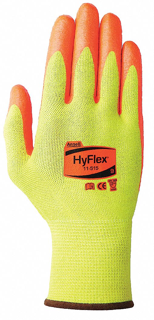Cut Resistant Gloves,Yllw/Org,10,PR