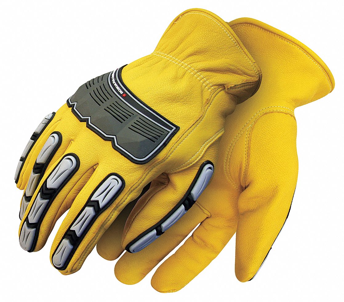 Cold-Condition Specialty Driver GlovesC100 Lining, Shirred Cuff, Yellow, 2XL, PR, 1