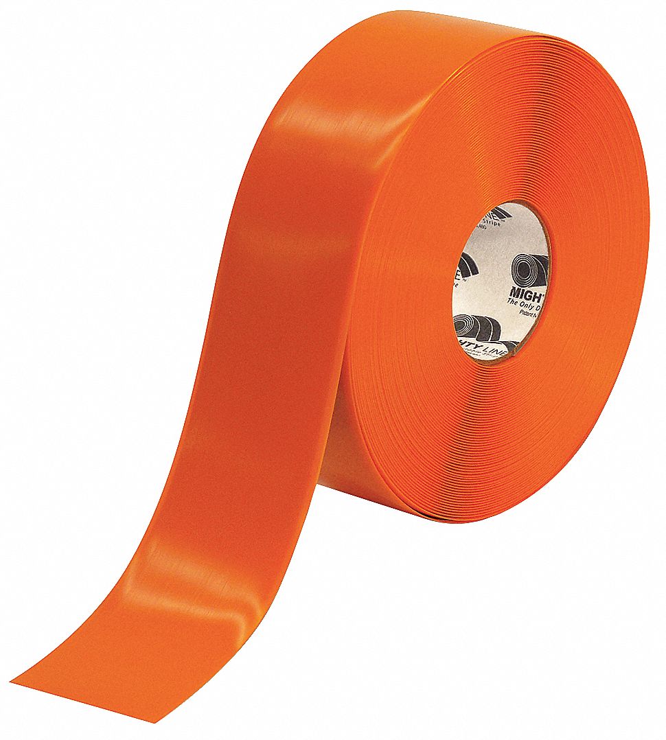 MIGHTY LINE Industrial Floor Tape, Solid, Continuous Roll, 3" Width, 1