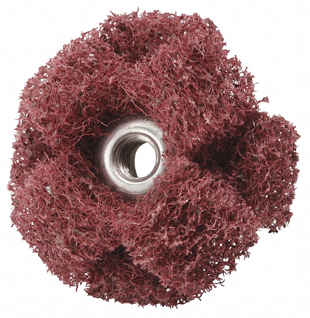 SCOTCHBRITE 1" NonWoven HookandLoop Sanding Disc, 220 Abrasive Grit