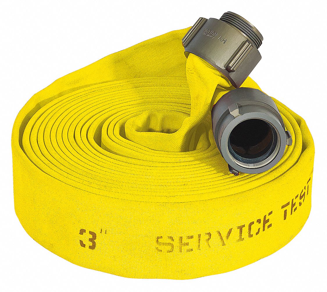 JAFLINE HD Attack Line Fire Hose, Double Jacket, MNH x FNH, Rocker, 100 ft Hose Length 20TP22