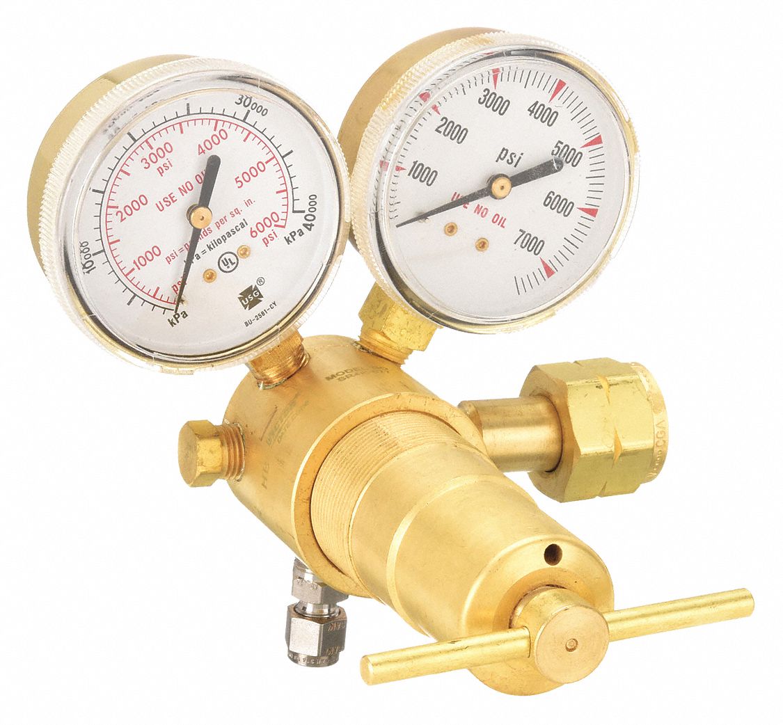 VICTOR Argon, Helium, Nitrogen, Gas Regulator, CGA677, Single Stage