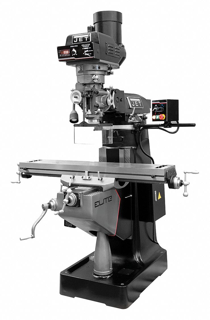 JET ELITE Variable Speed Milling Machine, Variable Speed R8, 9 x 49
