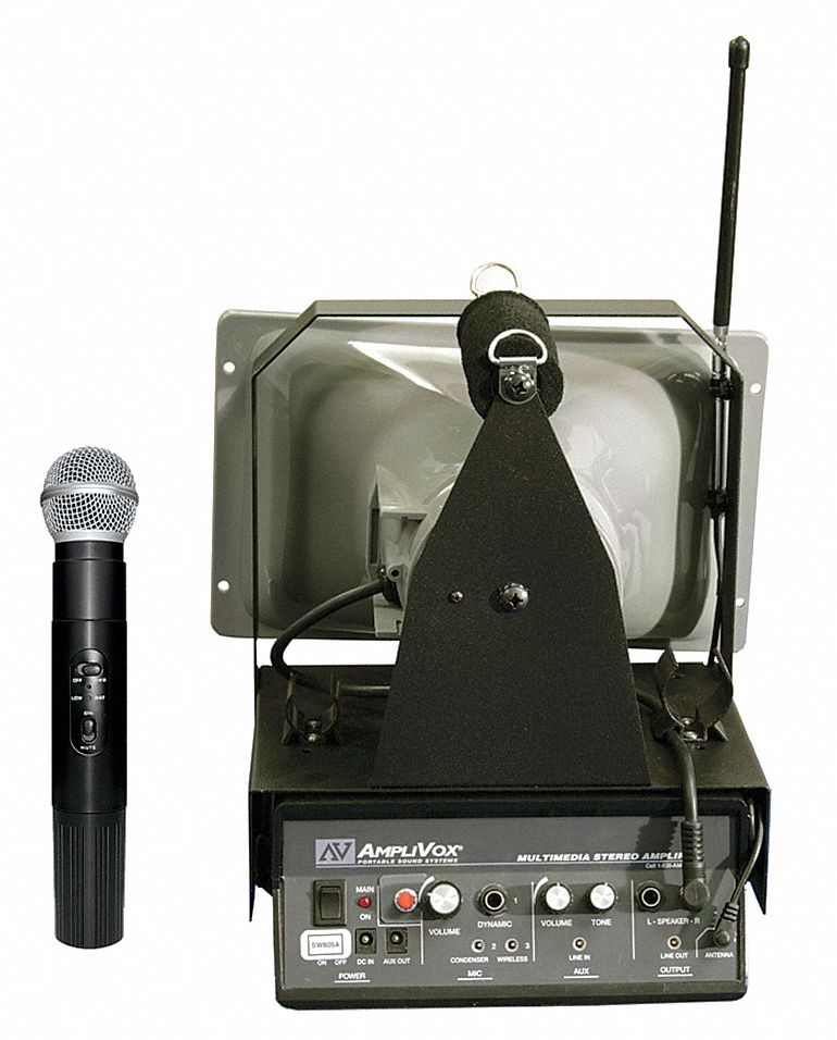AMPLIVOX SOUND SYSTEMS Wireless Megaphone, For Use With 10 D Batteries
