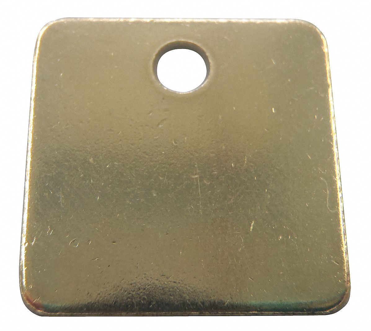 GRAINGER APPROVED Blank Metal Tag, Tag Shape Square, Height 2 in, Width