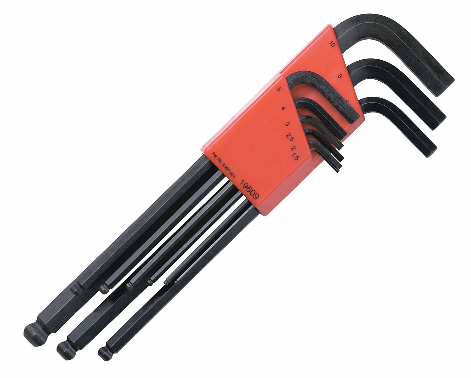 SK PROFESSIONAL TOOLS Ball End Hex Key Set, 9 Pieces 21A18419609