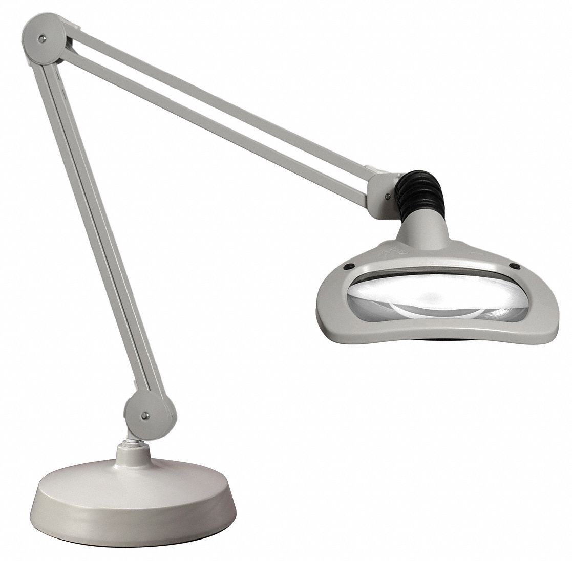 LUXO Magnifier Light, 30 in Arm Length, 1.88x, Gray 21EN8118847LG