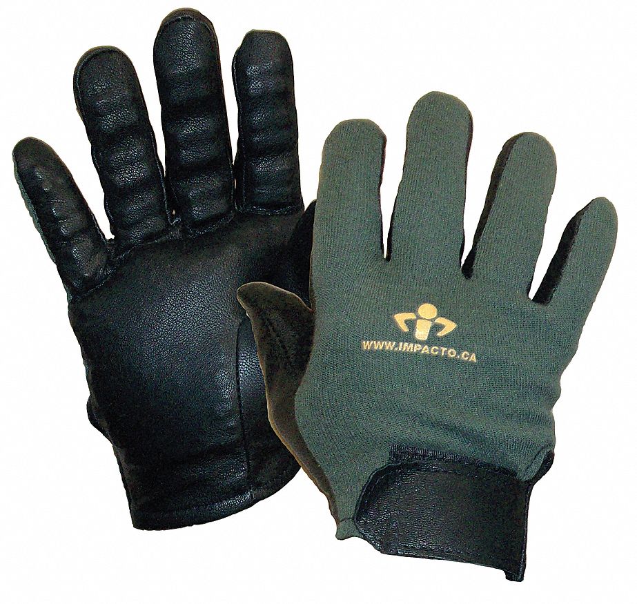 IMPACTO AntiVibration Gloves, Leather, M, PR 21NP12US42030 Grainger