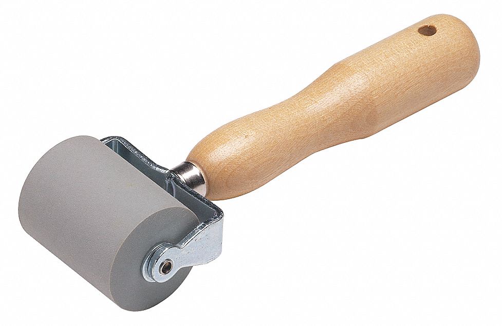3M Hand Roller, Rubber, Gray 21YT82903 Grainger